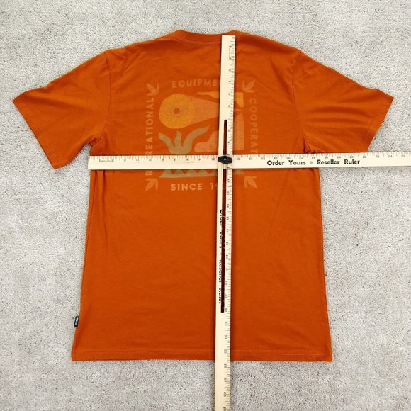 REI T-Shirt Mens Small Orange Short Sleeve Crew Neck Standard Fit - Picture 5 of 9